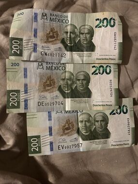 200 Pesos - Green Mexican Banknote (Set)
